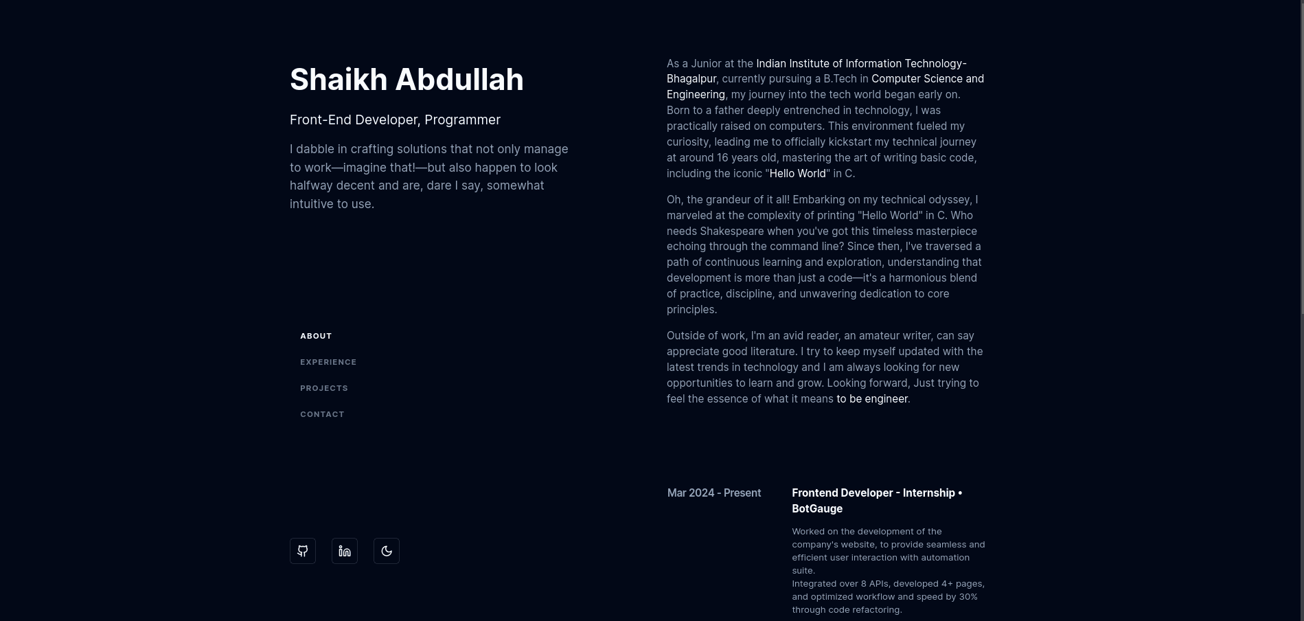 Screenshot of ashaikh